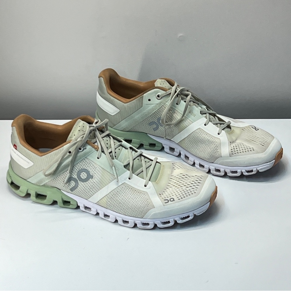 Size 10.5 - On Cloudflow Aloe/White Running Shoes